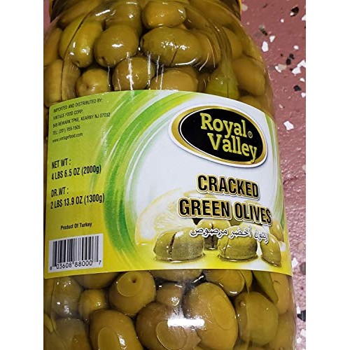 Royal Valley Turkish Style Cracked Green Olive 4.4Lb