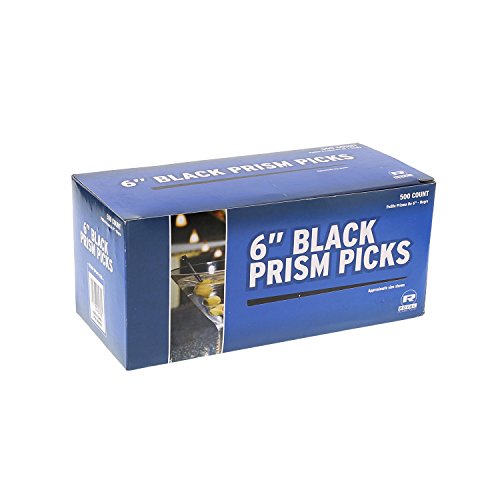 Royal 6 Prism Pick, Black, Package Of 500