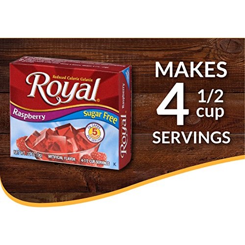 Royal Raspberry Gelatin Dessert Mix, Sugar Free And Carb Free 1