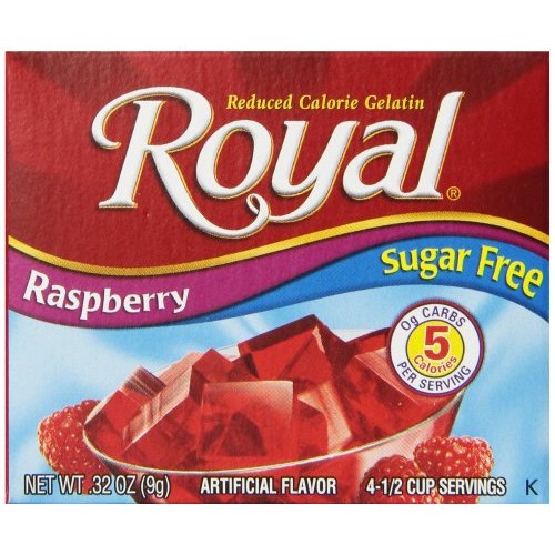 Royal Raspberry Gelatin Dessert Mix, Sugar Free And Carb Free 1