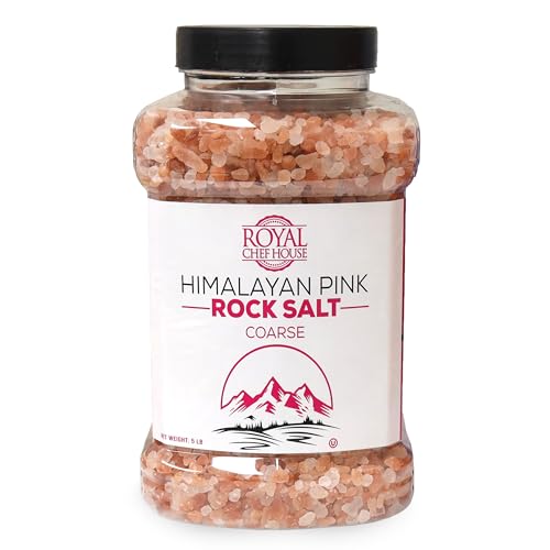Himalayan Pink Salt - 5 lbs Coarse Grain Bulk in Jar - Pure Gour...