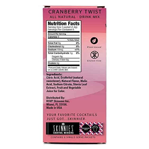 Rsvp Skinnies - 0 Calorie Mixers - Cranberry Twist, 4-Boxes 6 P