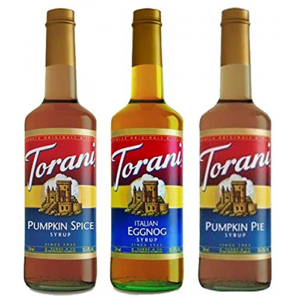 Torani Syrups Holiday Greetings Must Have 3 Pack - Pumpkin Pie, ...