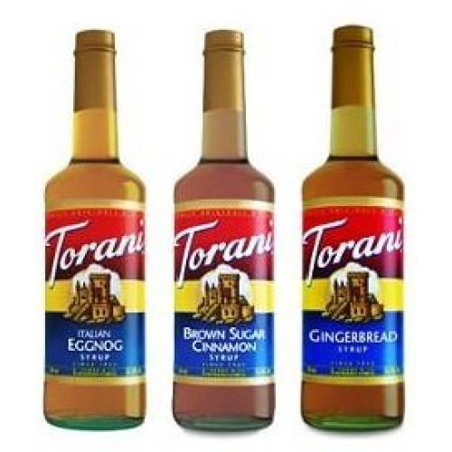 Torani Winter 3 Pack, Brown Sugar Cinnamon, Gingerbread, Italian