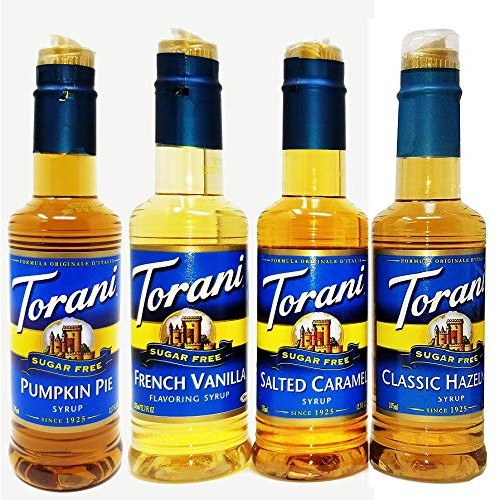 Torani Syrup Sugar Free 375ml 4 Pack Pumpkin Pie, Salted