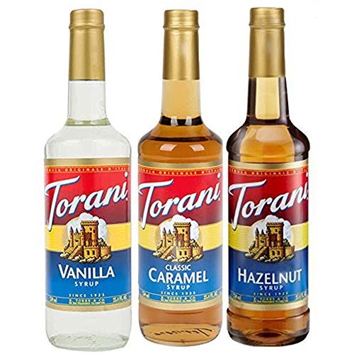 Torani Syrup Coffee Variety Pack - Vanilla, Caramel Classic, Haz