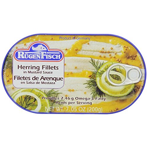 Rügenfisch Herring Fillets In Mustard Sauce, 7.05 Ounce
