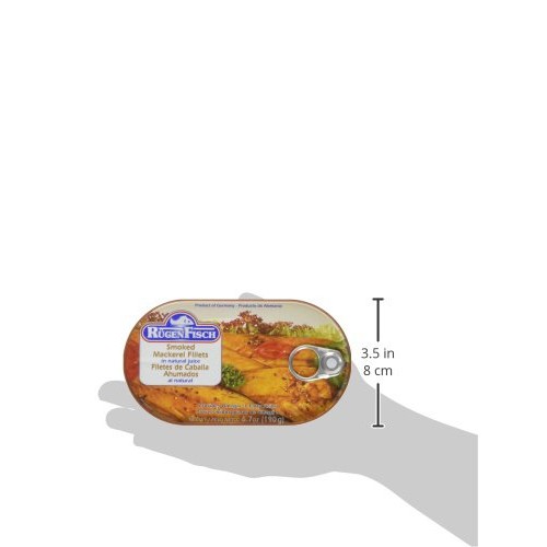 Rügenfisch Smoked Mackerel In Natural Juices, 6.7 Ounce