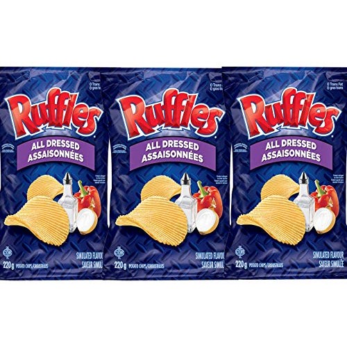 Ruffles All Dressed Potato Chips 220G 3-Pack