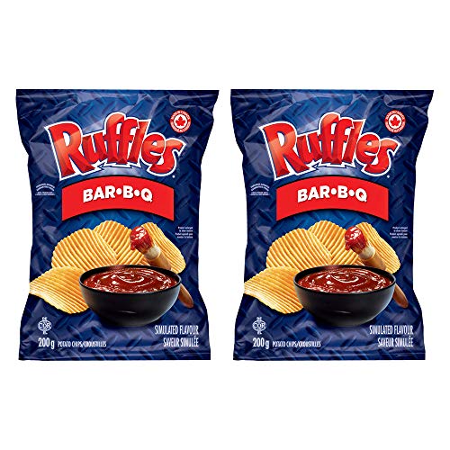 Ruffles Bar-B-Q Potato Chips 200G/7.05Oz, 2-Pack {Imported From