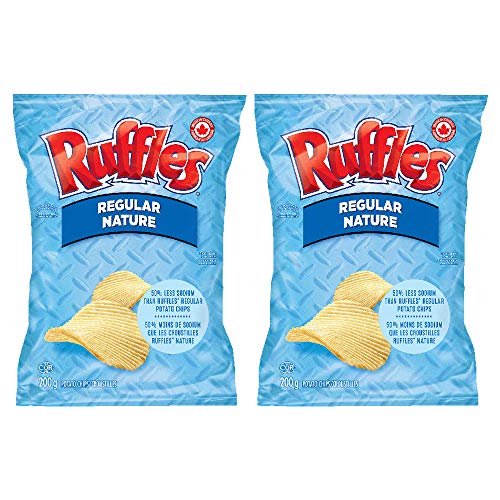 Ruffles Regular Lightly Salted Potato Chips 200G/7.05Oz, 2-Pack