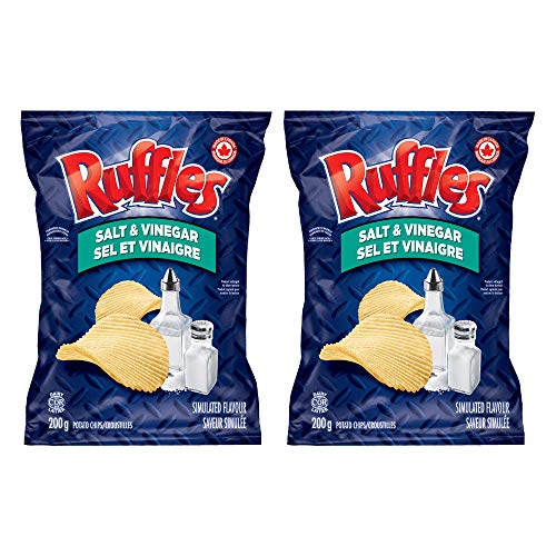 Ruffles Salt &Amp; Vinegar Potato Chips 200G/7.05Oz, 2-Pack {Importe