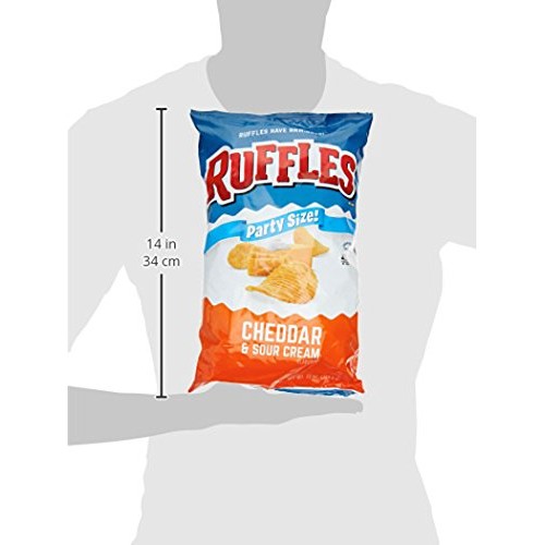 Ruffles Cheddar &Amp; Sour Cream Flavored Potato Chips, Party Size!