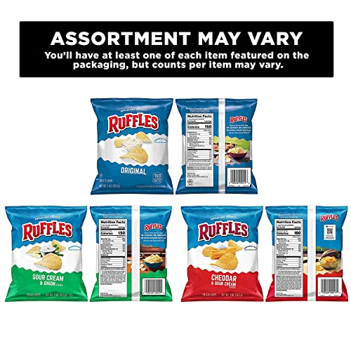 Ruffles Potato Chips Variety Pack, 40 Count