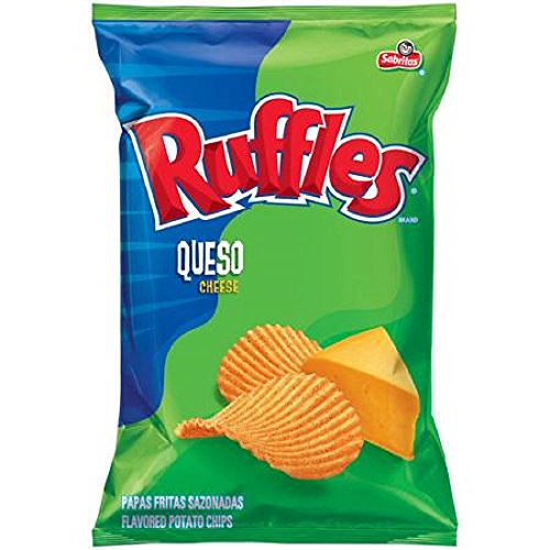 Frito Lay, Sabritas, Ruffles, Queso Cheese Potato Chips, 6.5Oz B
