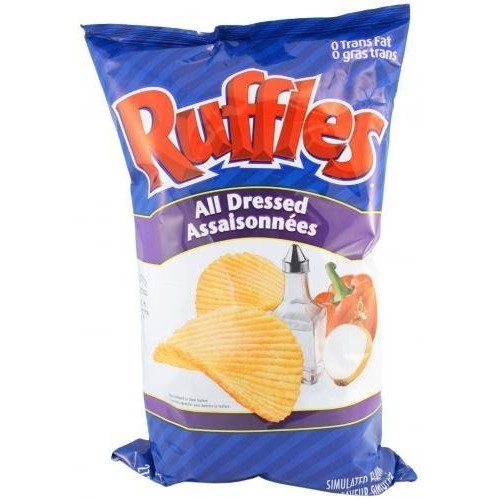 Lays Ruffles Potato Chips, All Dressed, Large Bag {Imported Fro
