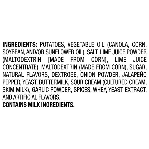 Ruffles Potato Chips Lime Jalapeno 8Oz Bag, Cheddar Cheese, 8 Ounce
