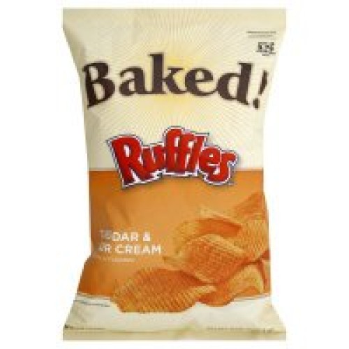 Ruffles Baked! Potato Crisps, Cheddar &Amp; Sour Cream,9 Oz, Pack O