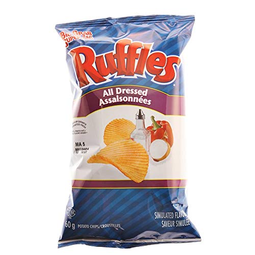 Ruffles All Dressed Potato Chips 60G/2.1Oz, 36 Count {Imported F