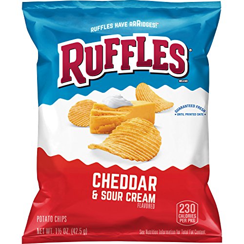 Ruffles Cheddar &Amp; Sour Cream Flavored Potato Chips, 1.5 Ounce P