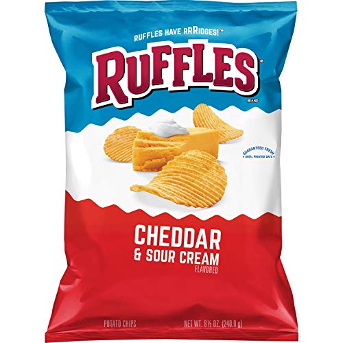Ruffles Cheddar &Amp; Sour Cream Flavored Potato Chips, 8.5 Ounce