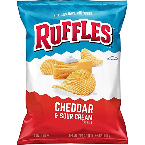 Ruffles Cheddar And Sour Cream Potato Chips 24.3 Oz.