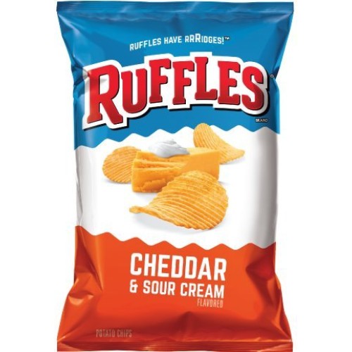 Ruffles Cheddar And Sour Cream Potato Chips, 8.5Oz Pack Of 3