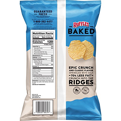 Ruffles Oven Baked Original Potato Crisps, 6.25 Ounce