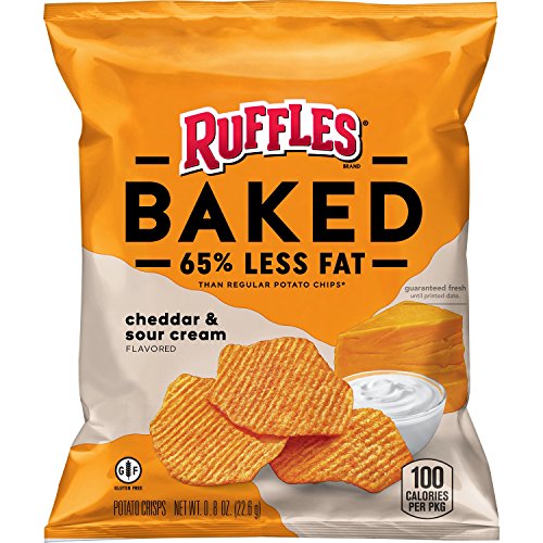 Ruffles Oven Baked Potato Chips, Cheddar And Sour Cream Flavored