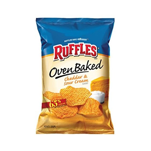 Ruffles Oven Baked Potato Crisps, Cheddar &Amp; Sour Cream, 1.125 Oz