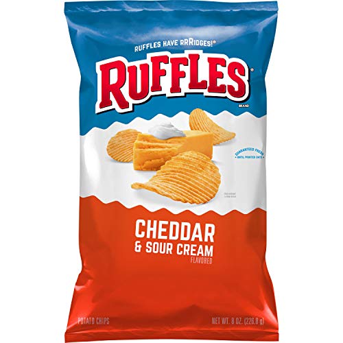 Ruffles Potato Chips, Cheddar &Amp; Sour Cream, 8Oz Bag