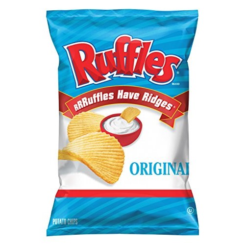 Ruffles Potato Chips, Original, 9 Ounce Pack Of 4