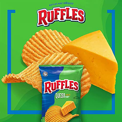 Ruffles Potato Chips, Queso, 8Oz Bag