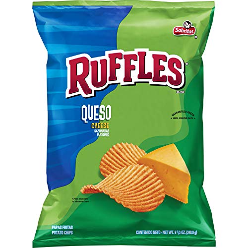 Ruffles Queso Potato Chip Ridged, 8.5 Oz