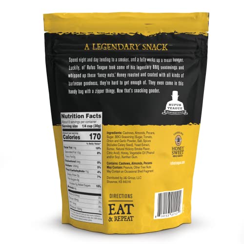 Rufus Teague - BBQ Honey Roasted Mixed Nuts - 9 oz Resealable Ba...
