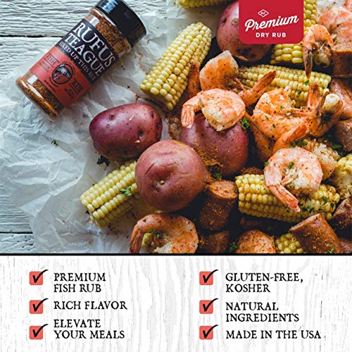 Rufus Teague - Fish Rub - Premium Bbq Rub - 6.8Oz Bottles - 2 Pack