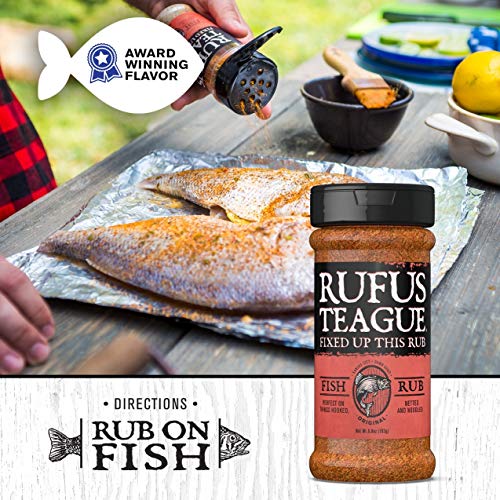 Rufus Teague - Fish Rub - Premium Bbq Rub - 6.8Oz Bottles - 2 Pack