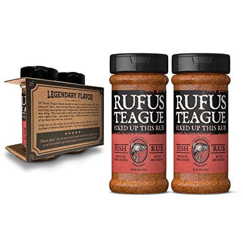Rufus Teague - Fish Rub - Premium Bbq Rub - 6.8Oz Bottles - 2 Pack