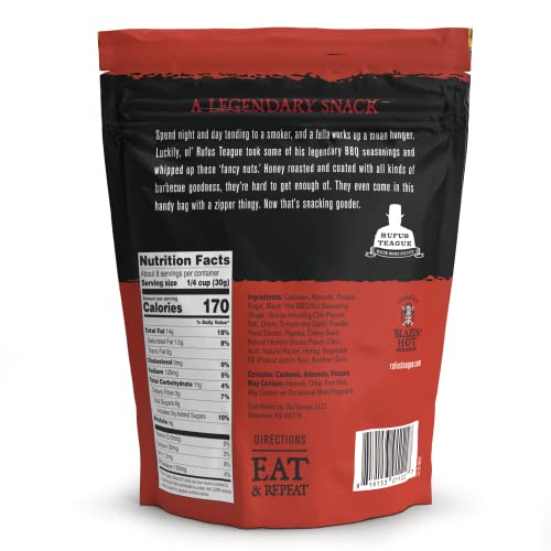 Rufus Teague - Hot BBQ Honey Roasted Mixed Nuts - 9 oz Resealabl...
