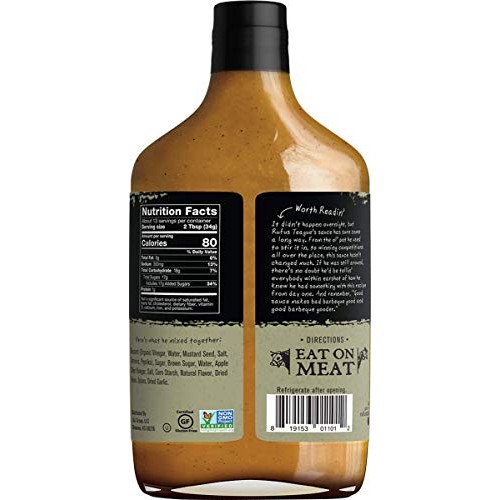 Rufus Teague: Kc Gold Bbq Sauce - Premium Barbecue Sauce - 2 X 1