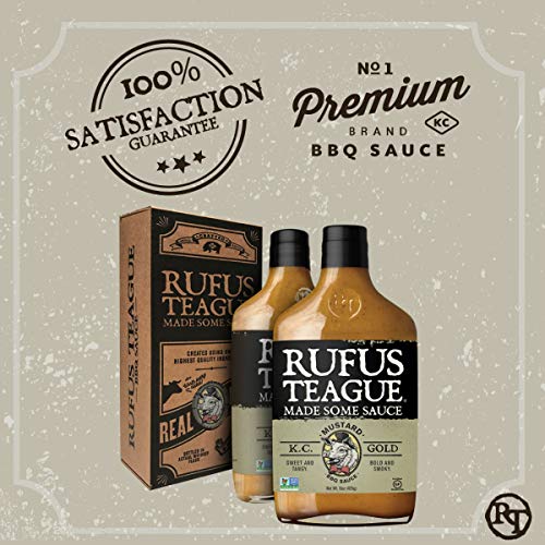 Rufus Teague: Kc Gold Bbq Sauce - Premium Barbecue Sauce - 2 X 1