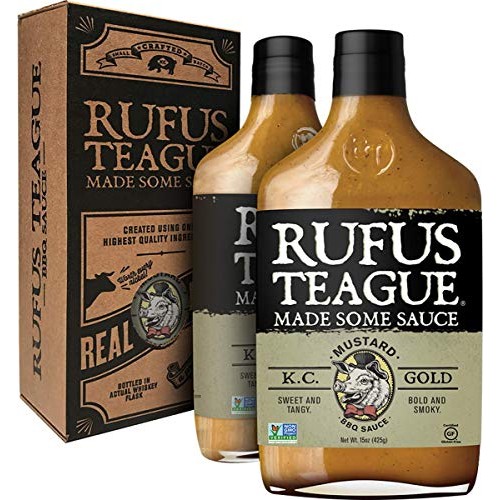 Rufus Teague: Kc Gold Bbq Sauce - Premium Barbecue Sauce - 2 X 1
