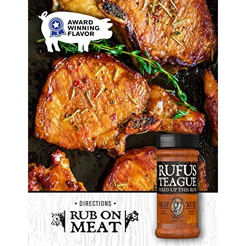 Rufus Teague Spicy Meat Rub – 6.5Oz Shaker – Fiery Bbq Seasoning