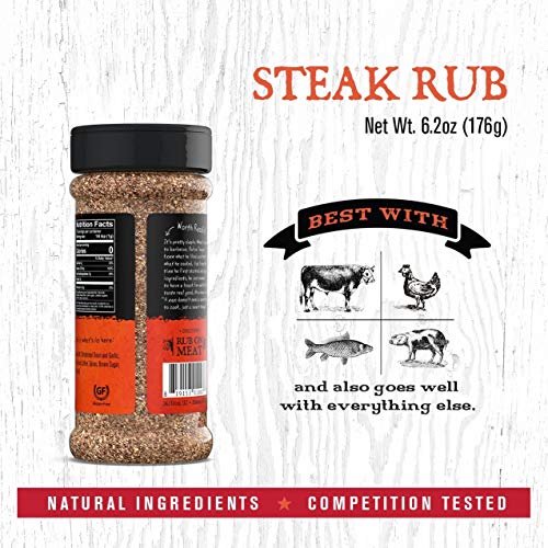 Rufus Teague - Steak Rub Seasoning, Gluten Free, No Msg 6.2 Oz