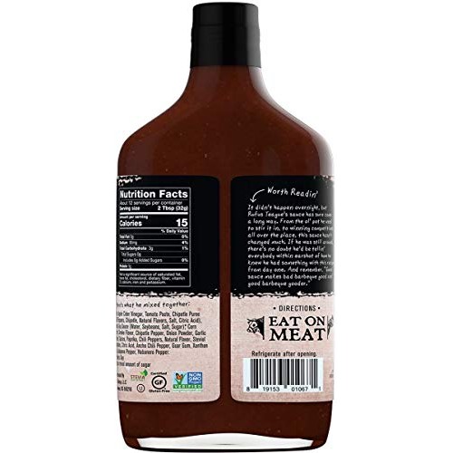Rufus Teague Sugar Free Bbq Sauce Smoke N Chipotle, 13Oz 369G
