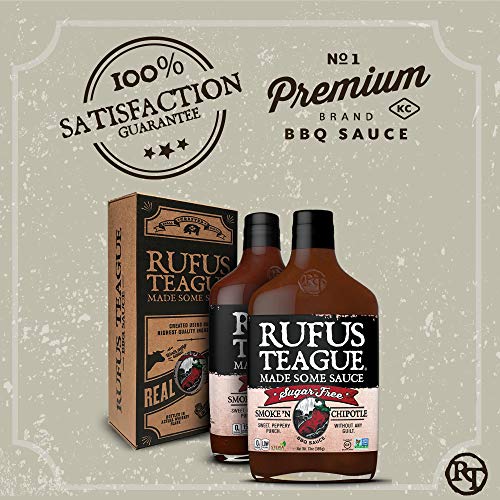 Rufus Teague Sugar Free Bbq Sauce Smoke N Chipotle, 13Oz 369G
