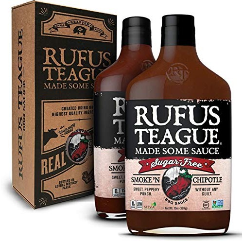 Rufus Teague Sugar Free Bbq Sauce Smoke N Chipotle, 13Oz 369G