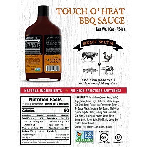 Rufus Teague Touch O’ Heat Bbq Sauce – 2-Pack 16Oz Bottles – W