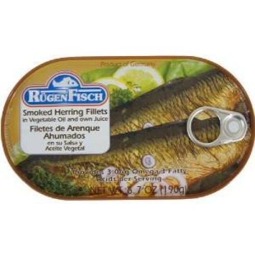 Smoked Herring Fillets Rugenfisch Filets De Hareng Fumes 6.7 Oz