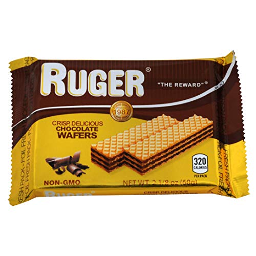 Ruger Wafers Austrian Wafers, Chocolate, 2.125 Ounce Pack Of 12
